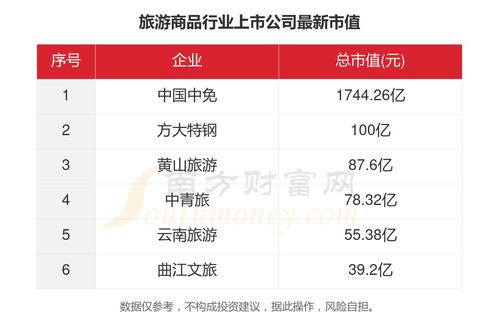 2023年6家旅游商品行业上市公司主要数据一览